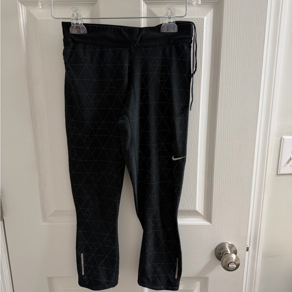 Nike Dri Fit Womens Black Capri Cropped Leggings XS X Small